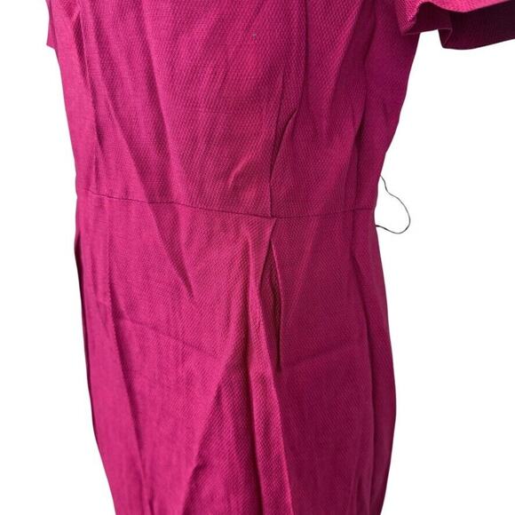 Smartee Togs Vintage Cherry Red Short Sleeve 1960s Sheath Short Sleeve Dress 12 - Picture 9 of 15